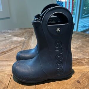 CROCS RainBoots Navy Size 3 Kids